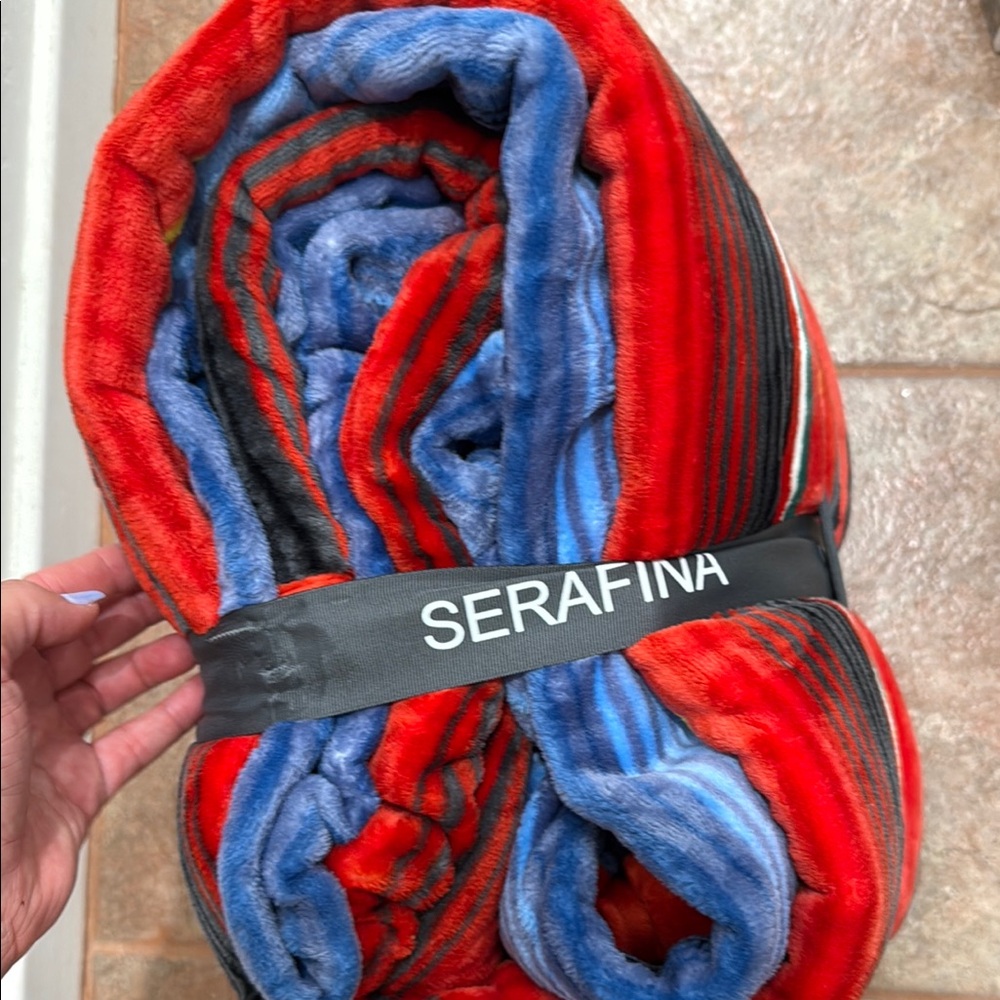 Serafina Stripe Boho King Blanket - Picture 2 of 3